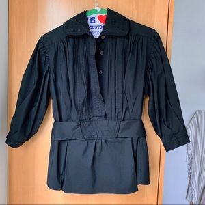 Robert Rodriguez black embroidered shirt blouse